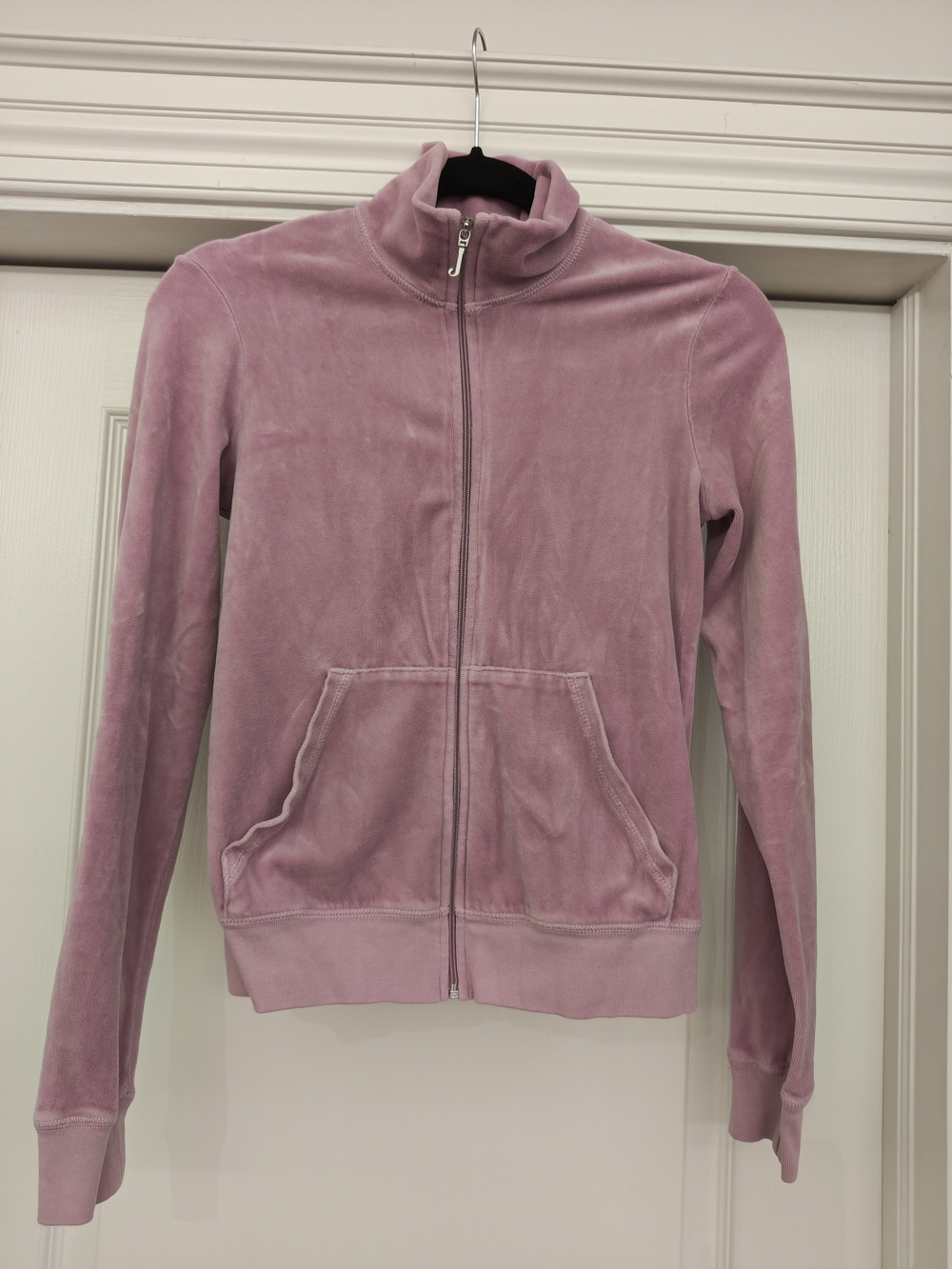 Juicy Couture Dusty Rose Velour Zip-Up Hoodie